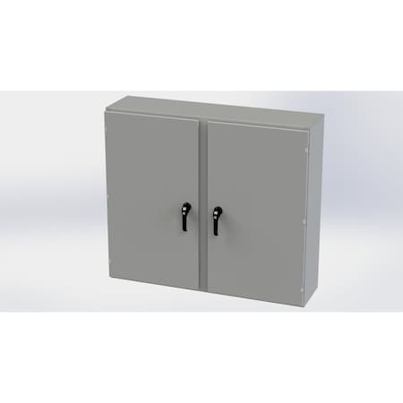 Saginaw Control & Engineering 3 Point Latch with Padlock/Keylock Handle Electrical Enclosures, 42 in H, 12 in D, 48 in W SCE-42EL4812WFLP